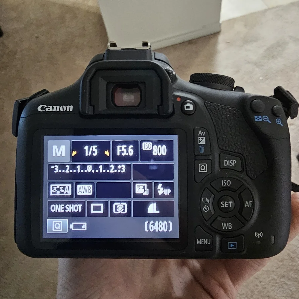Canon - EOS Rebel T7 DSLR Video Camera with 8-55mm Lense - Black and accessories